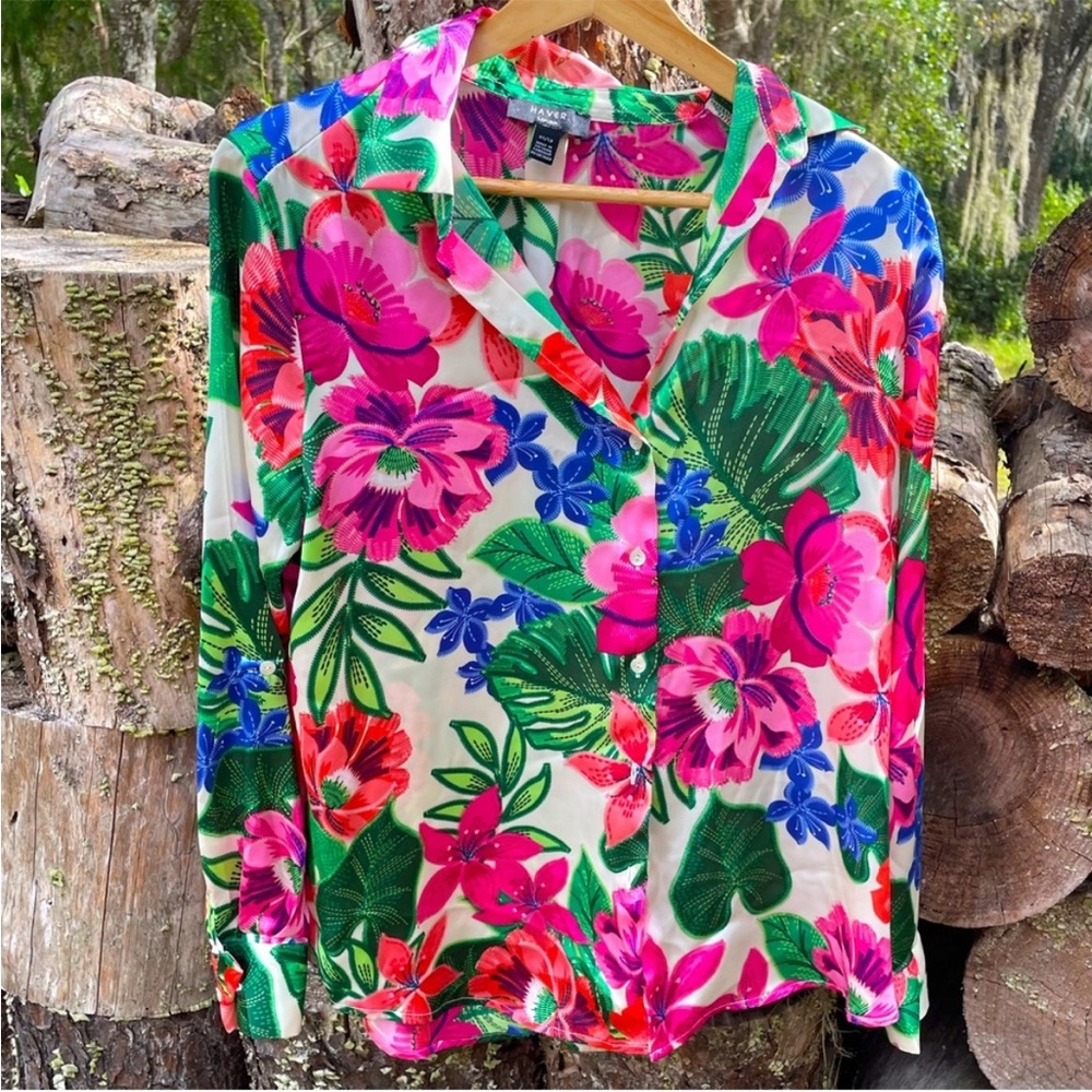 Haver London floral blouse Size~XS